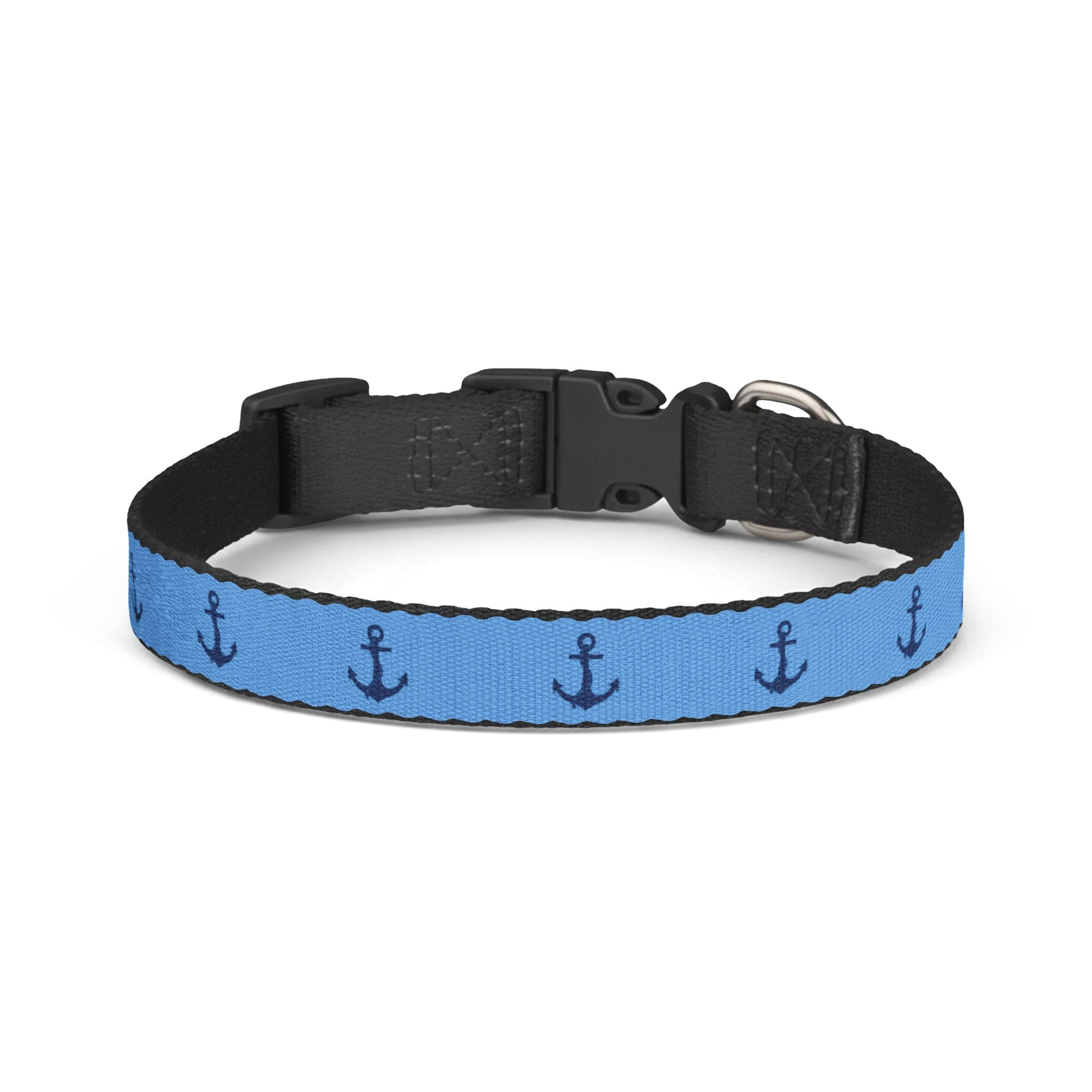 Nautical Anchor Pattern Clip-on Pet Collar | Blue Dog Collar