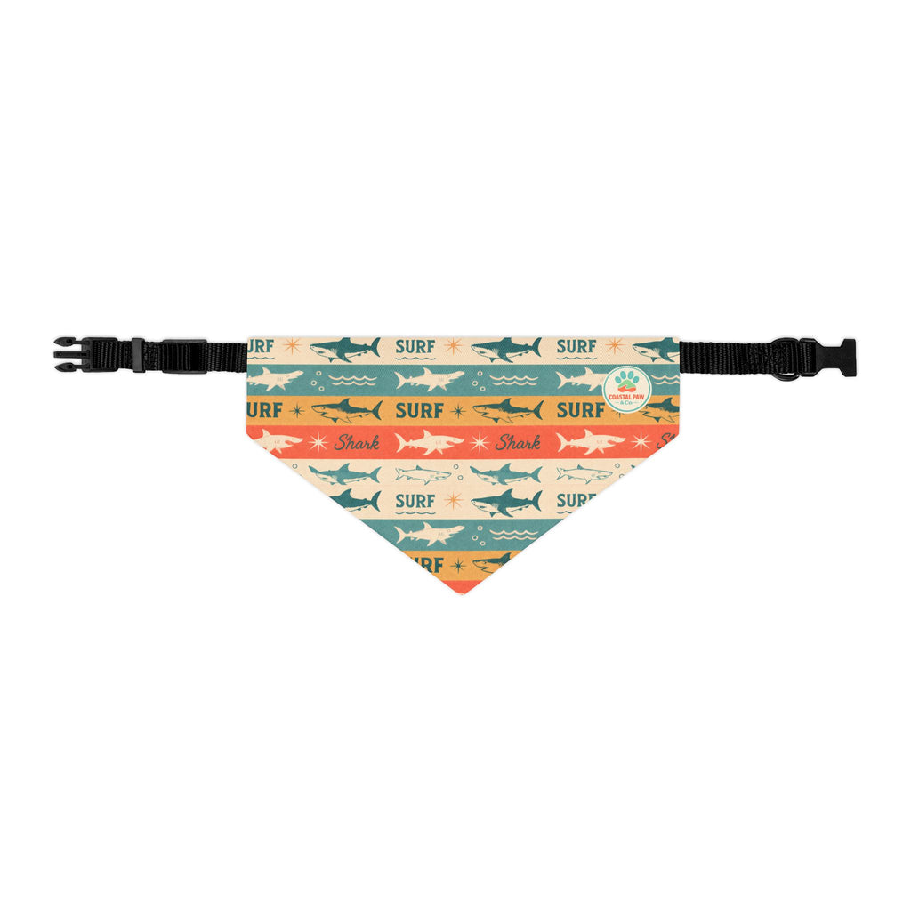 Retro Surf Sharks Pet Bandana Collar