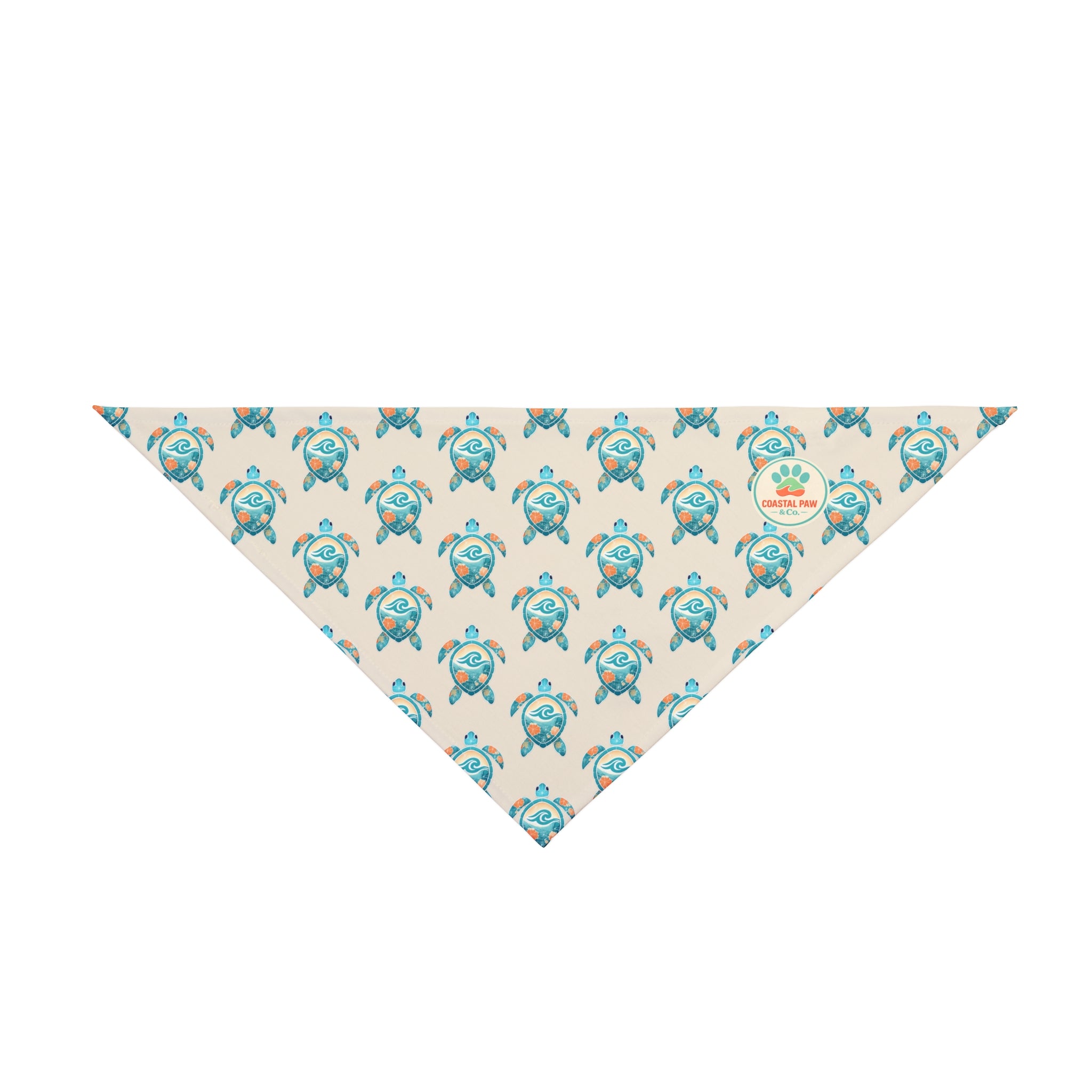 Blue Turtle Pattern Pet Bandana | Cute Sea Turtle Print