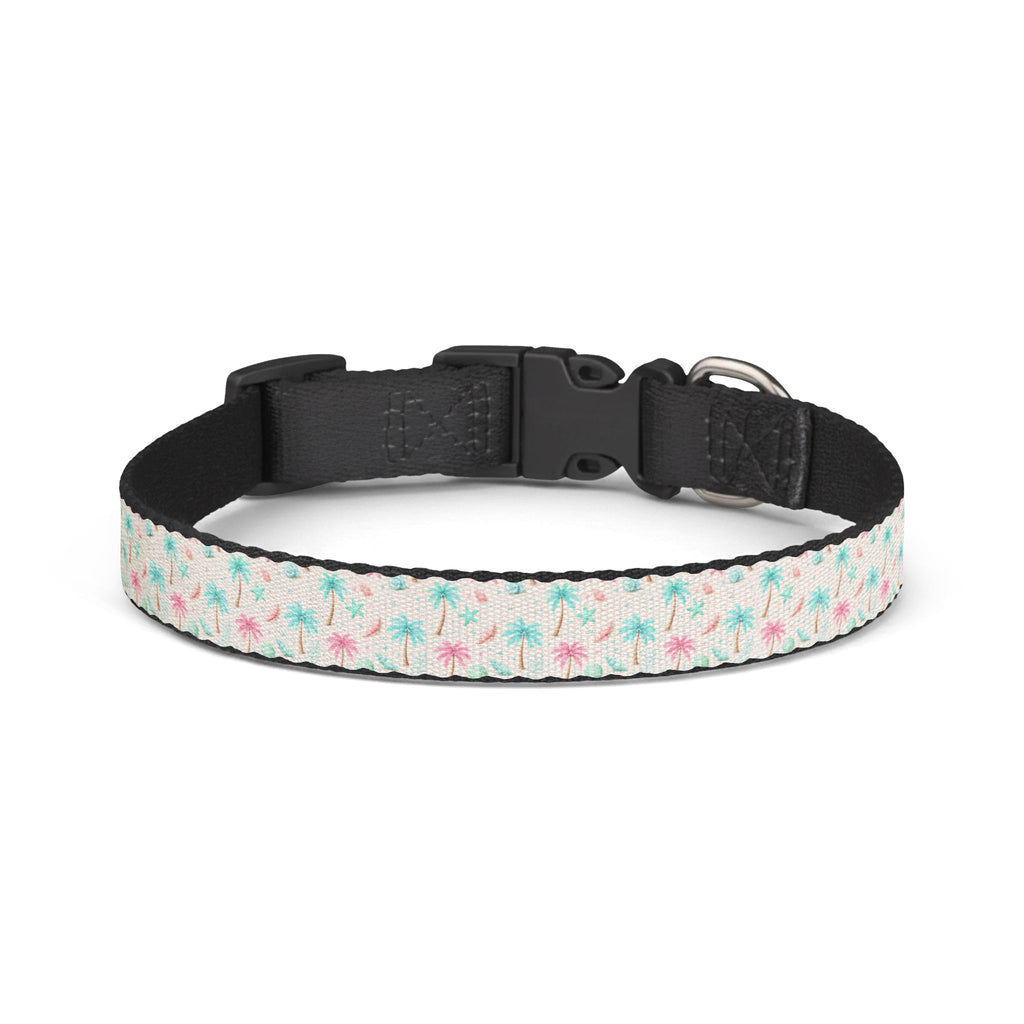 Pastel Palm Tree Pattern Clip-on Pet Collar