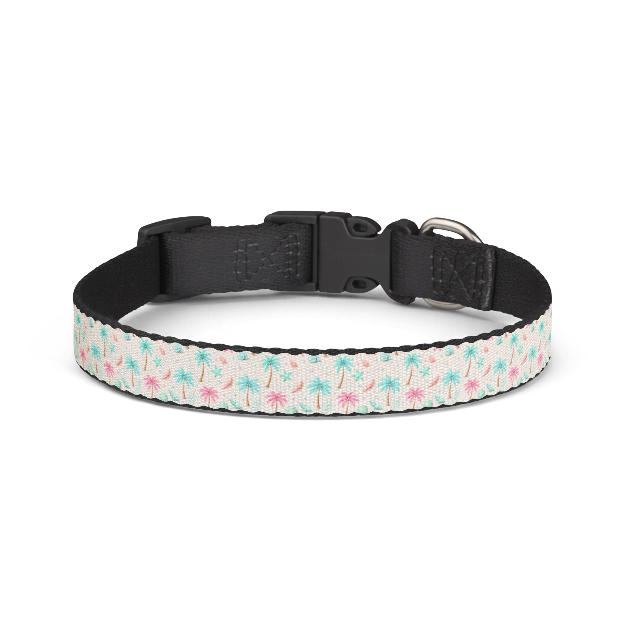Pastel Palm Tree Pattern Clip-on Pet Collar