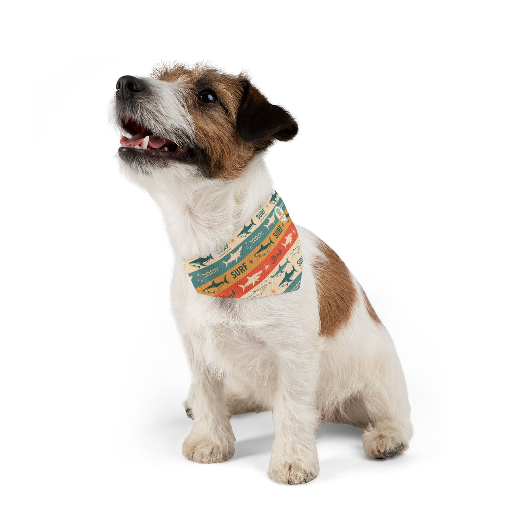Retro Surf Sharks Pet Bandana Collar