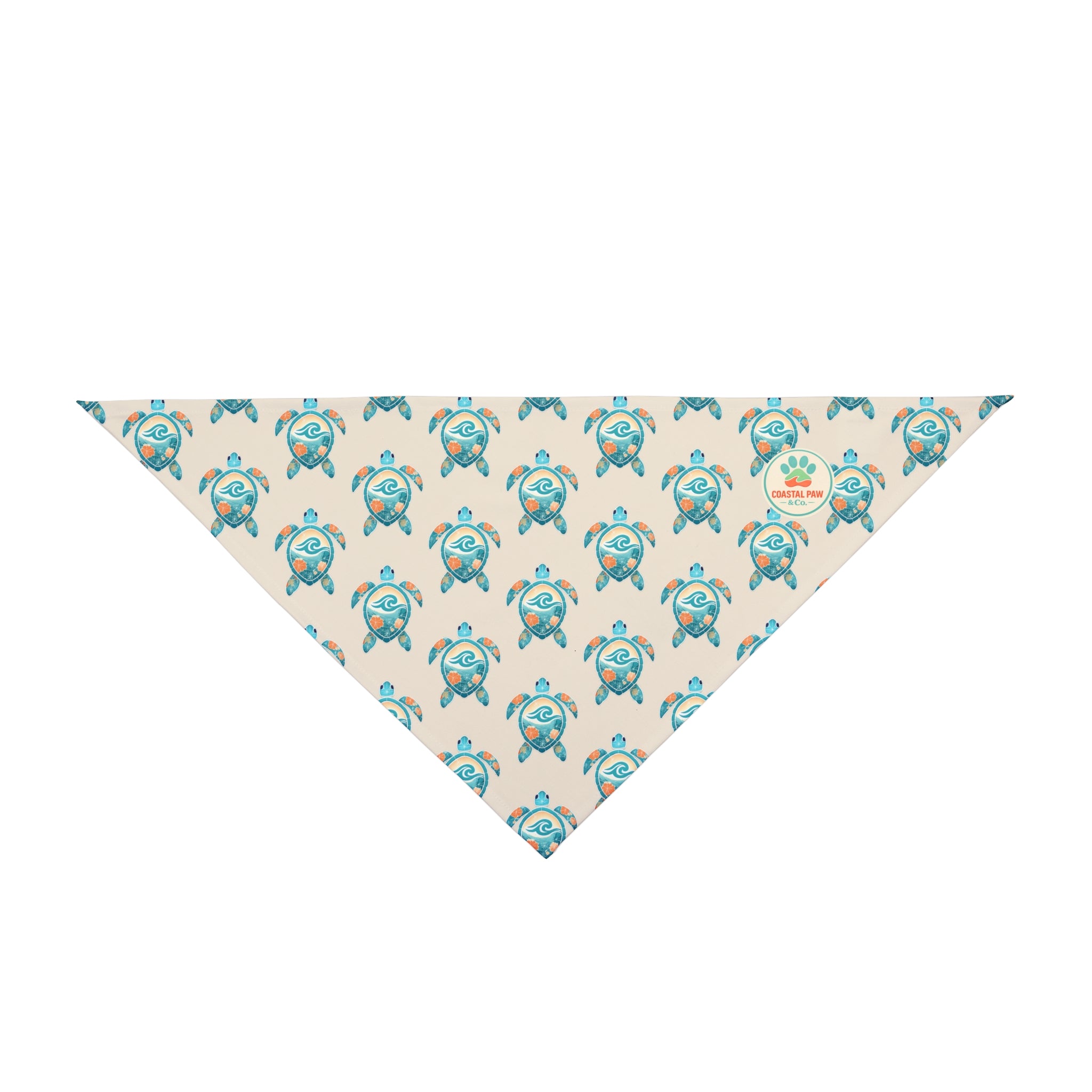 Blue Turtle Pattern Pet Bandana | Cute Sea Turtle Print