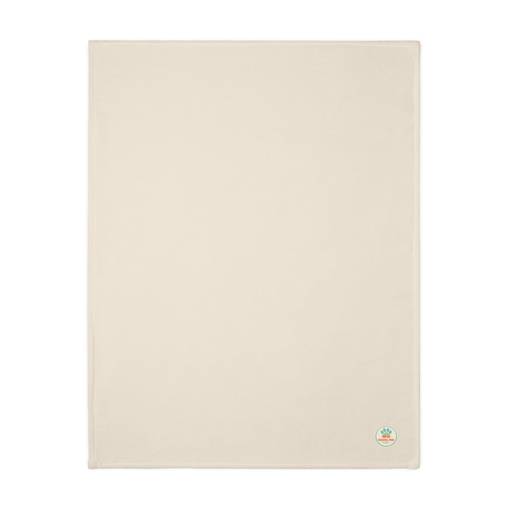 Teal Palm Pattern Blanket | Velveteen Microfiber Two-Sided Throw
