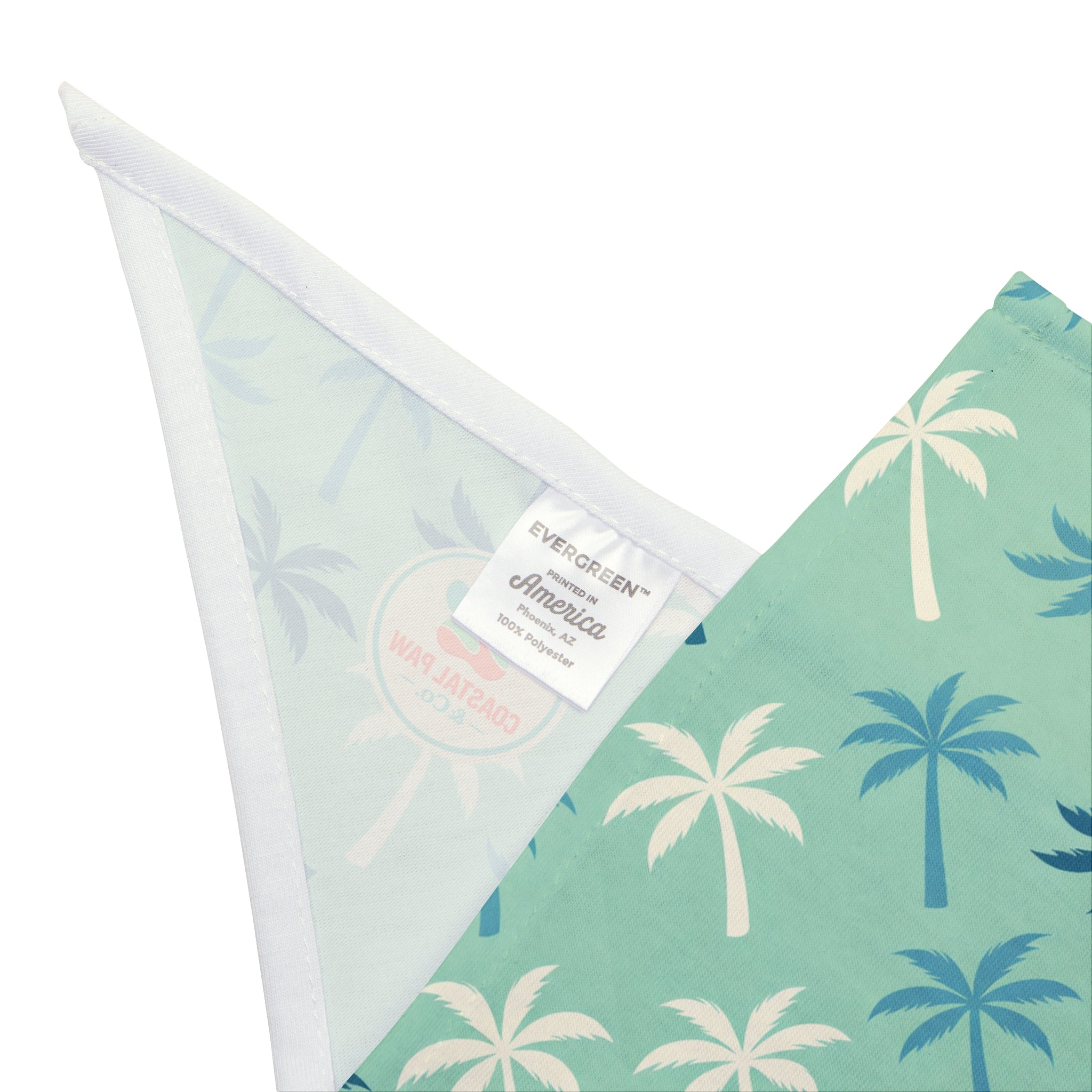 Teal Palm Tree Pattern Pet Bandana | Tropical Dog Bandana