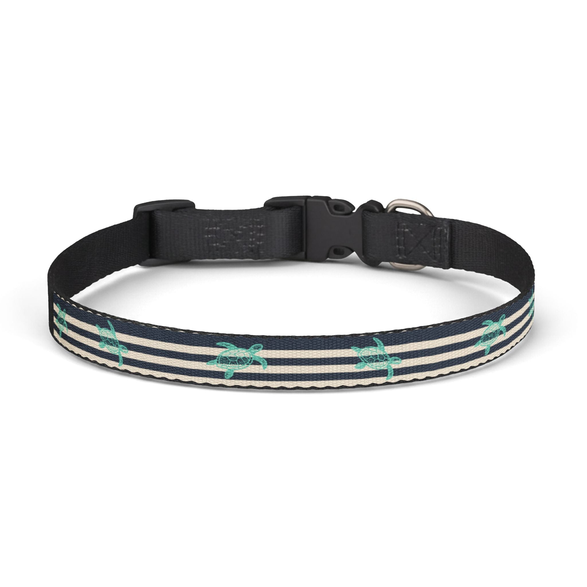 Navy Stripe Clip-on Pet Collar | Adjustable Dog Cat Collar
