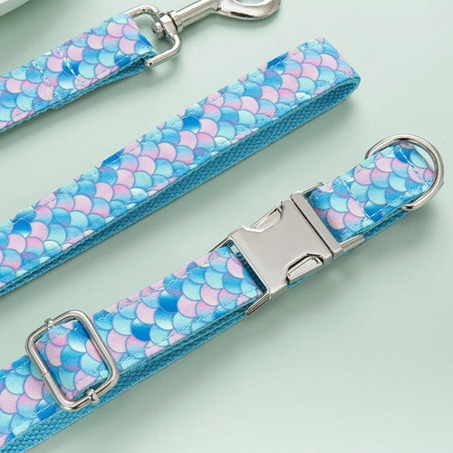 Mermaid Magic Pet Collar & Leash Set