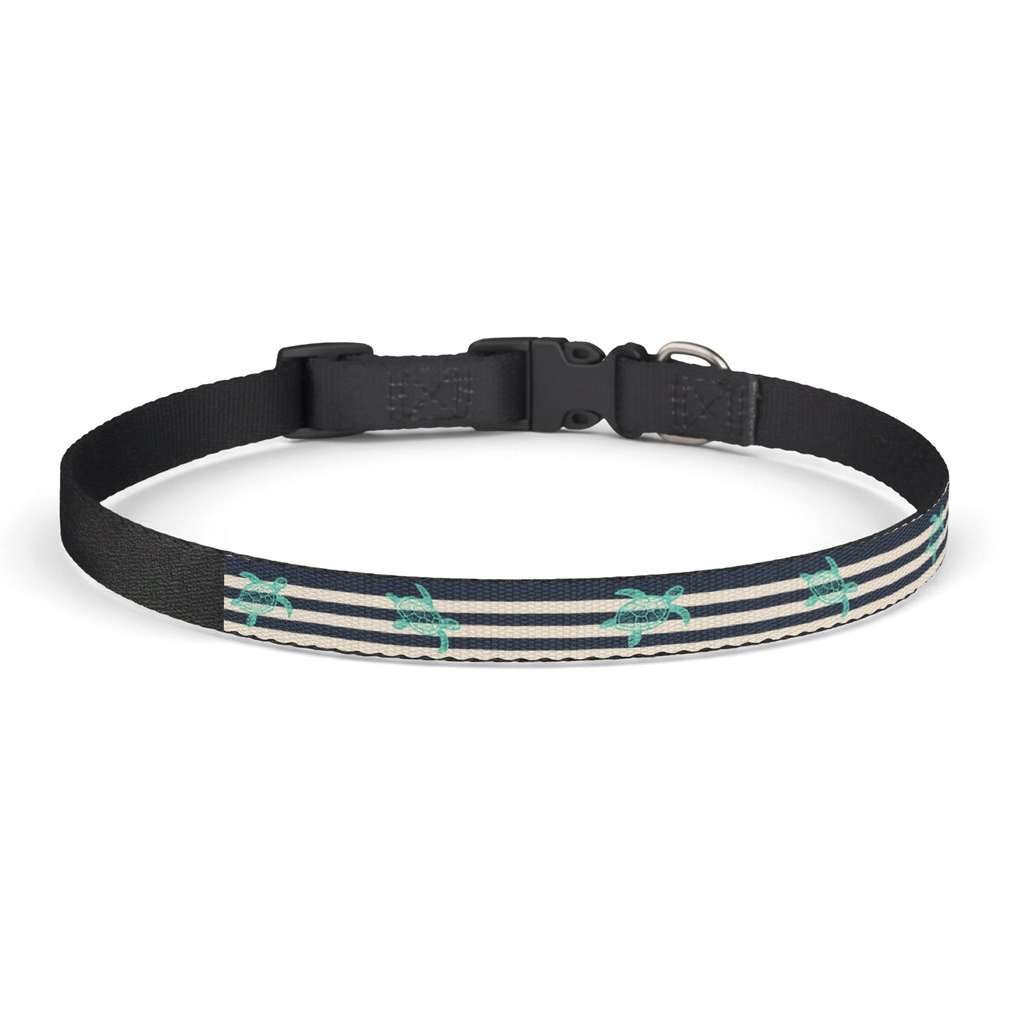Navy Stripe Clip-on Pet Collar | Adjustable Dog Cat Collar