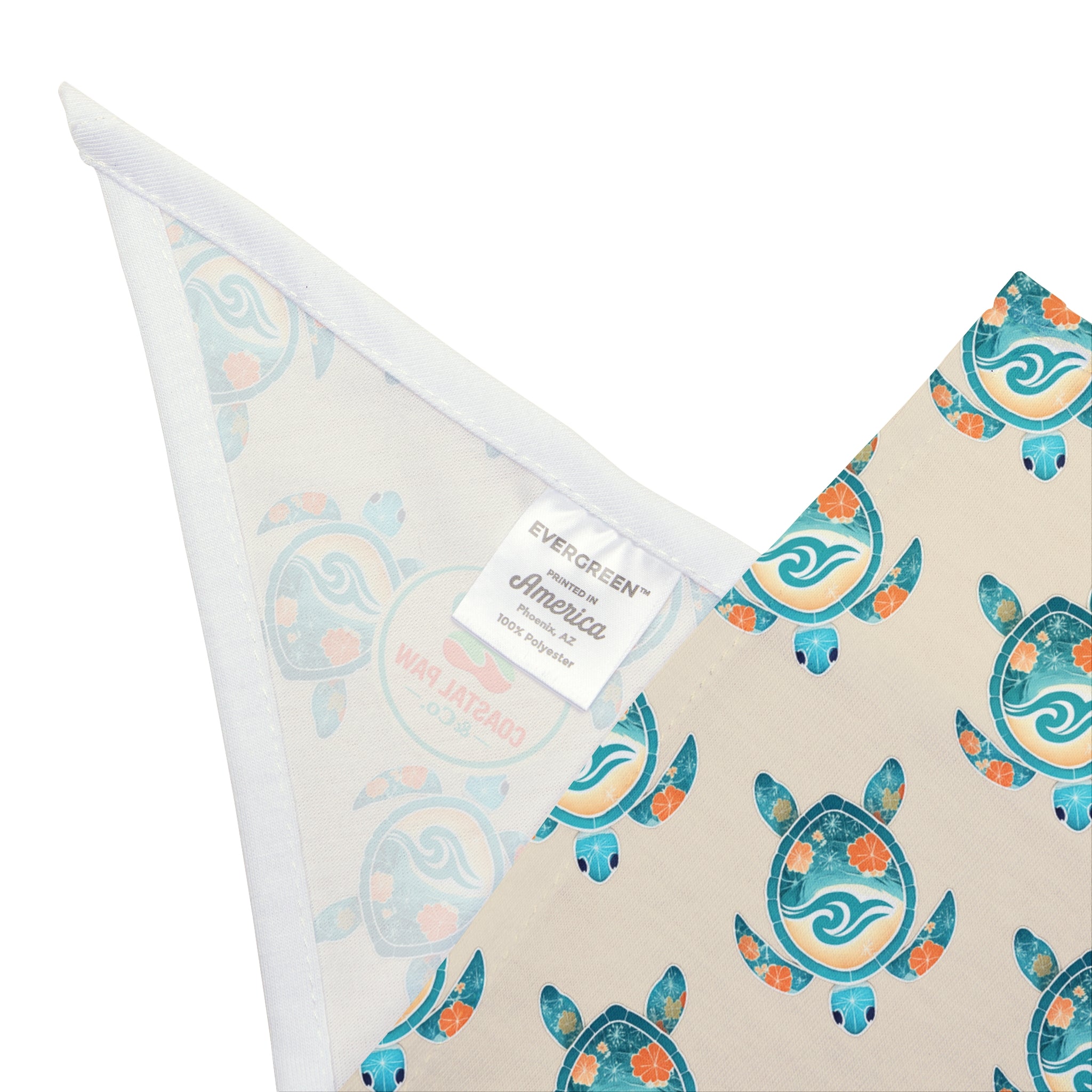 Blue Turtle Pattern Pet Bandana | Cute Sea Turtle Print