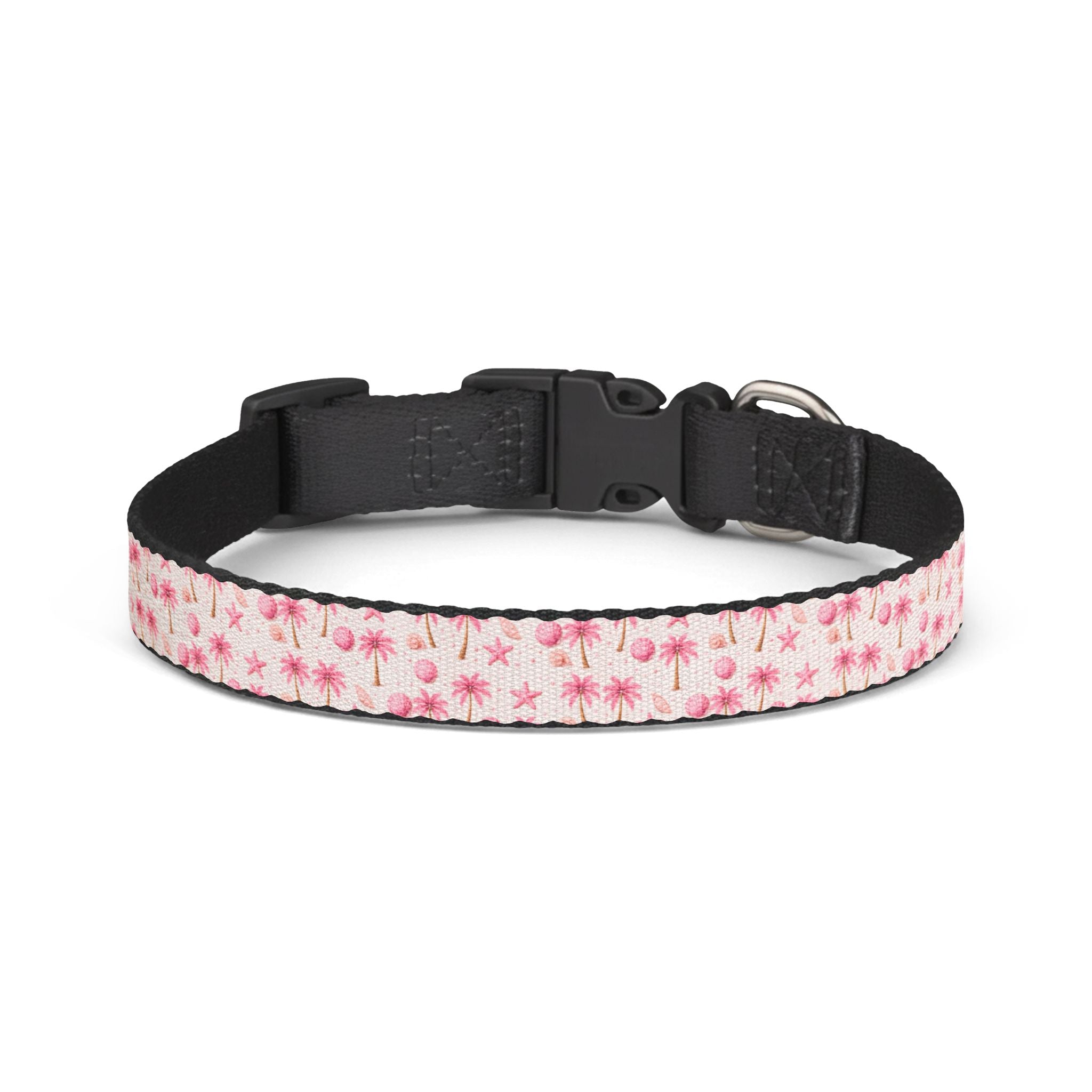 Pink Palm Tree Pattern Clip-on Collar | Pet Collar