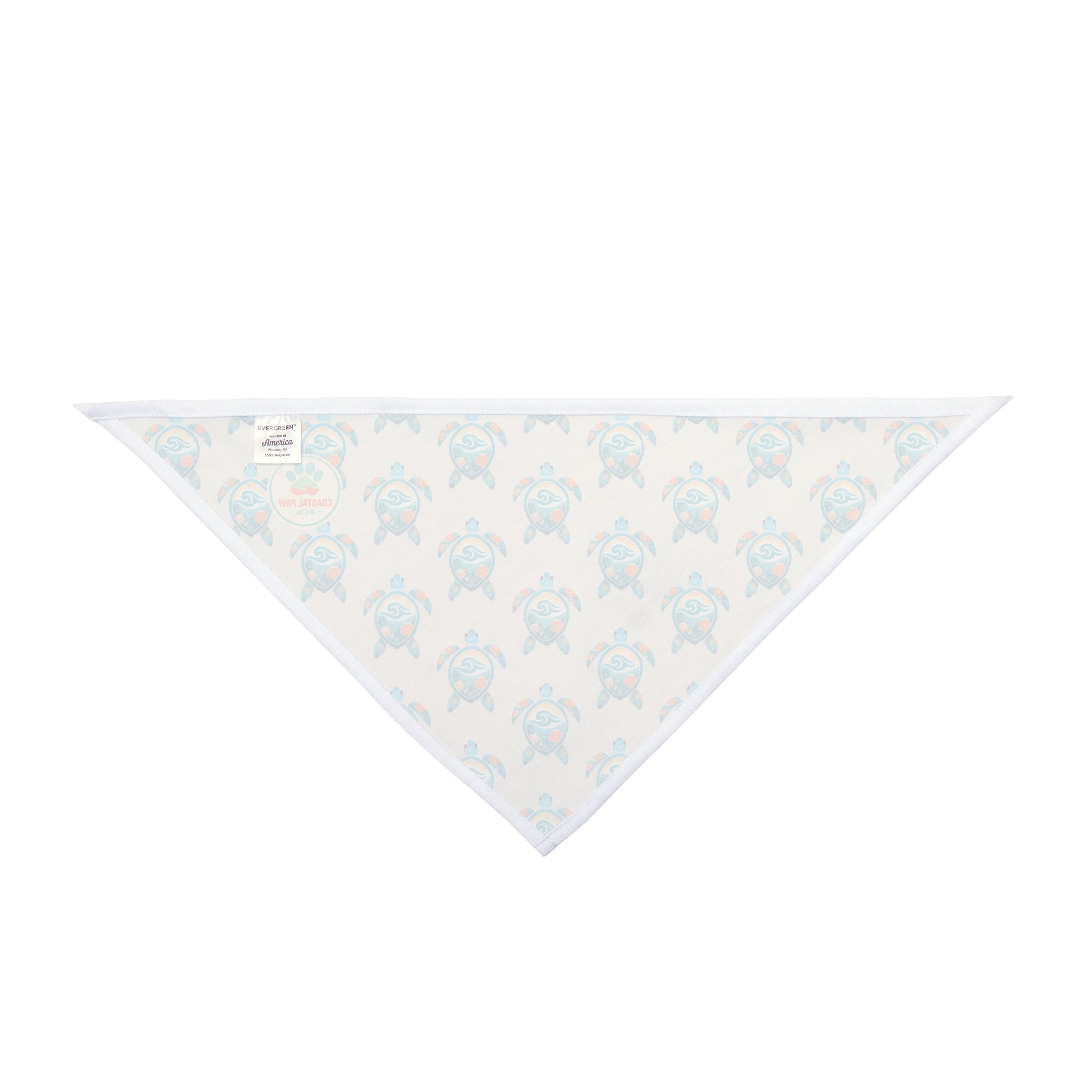 Blue Turtle Pattern Pet Bandana | Cute Sea Turtle Print