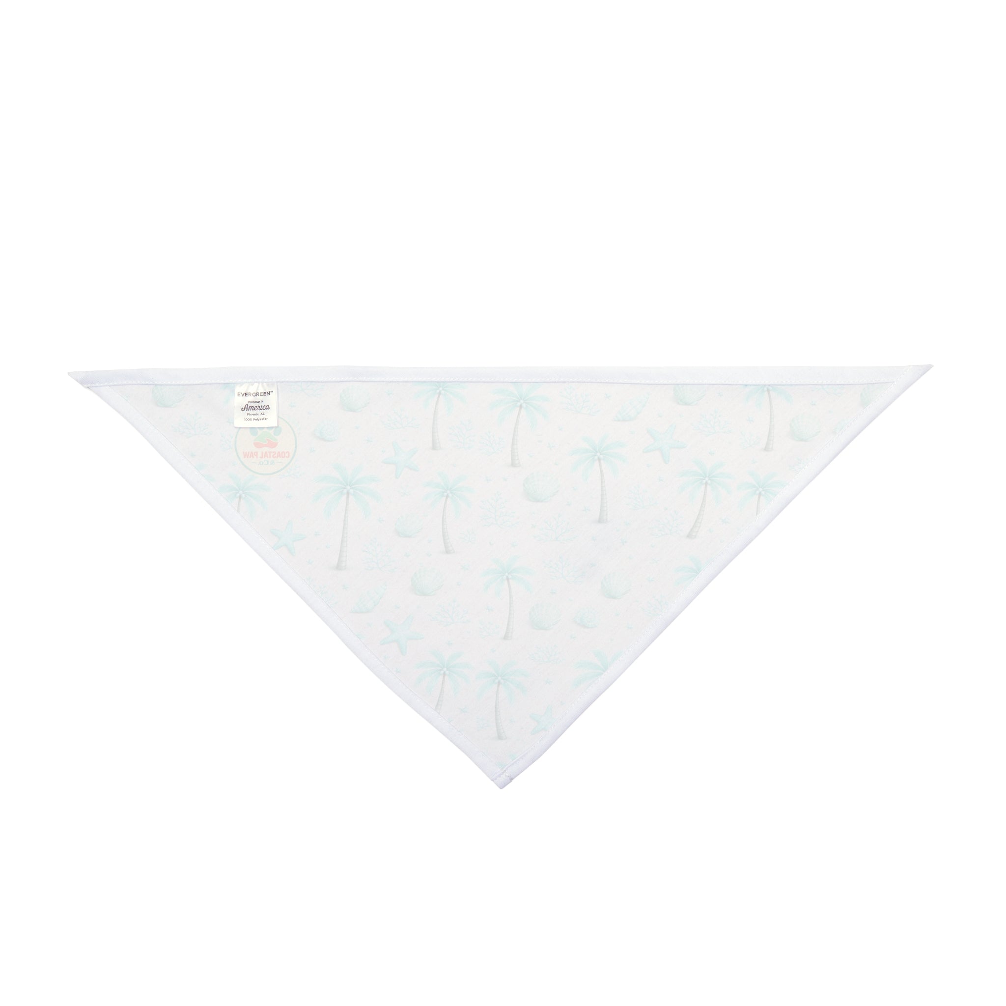 Aqua Palm Tree Pattern Pet Bandana | Tropical Beach Print