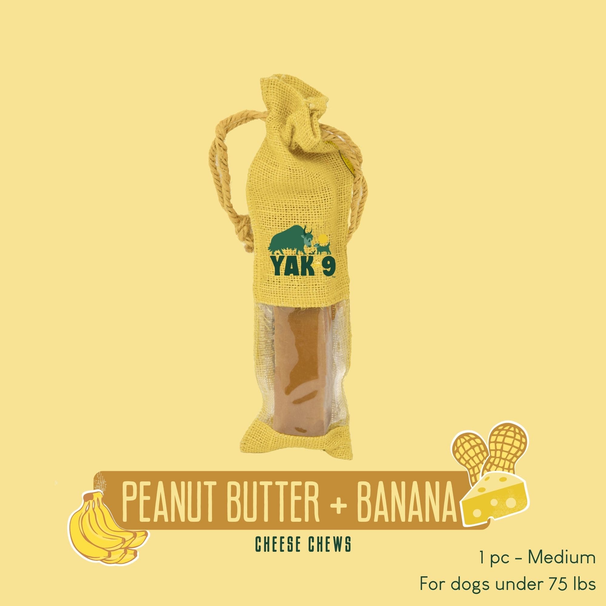 Peanut Butter & Banana Chews for Dogs