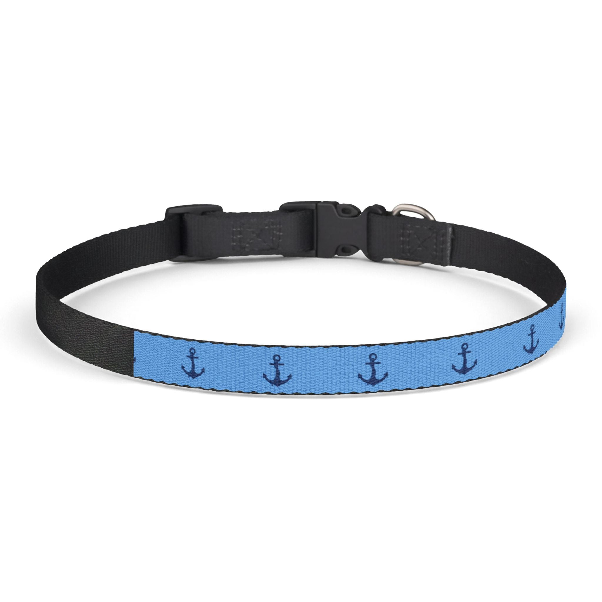 Nautical Anchor Pattern Clip-on Pet Collar | Blue Dog Collar