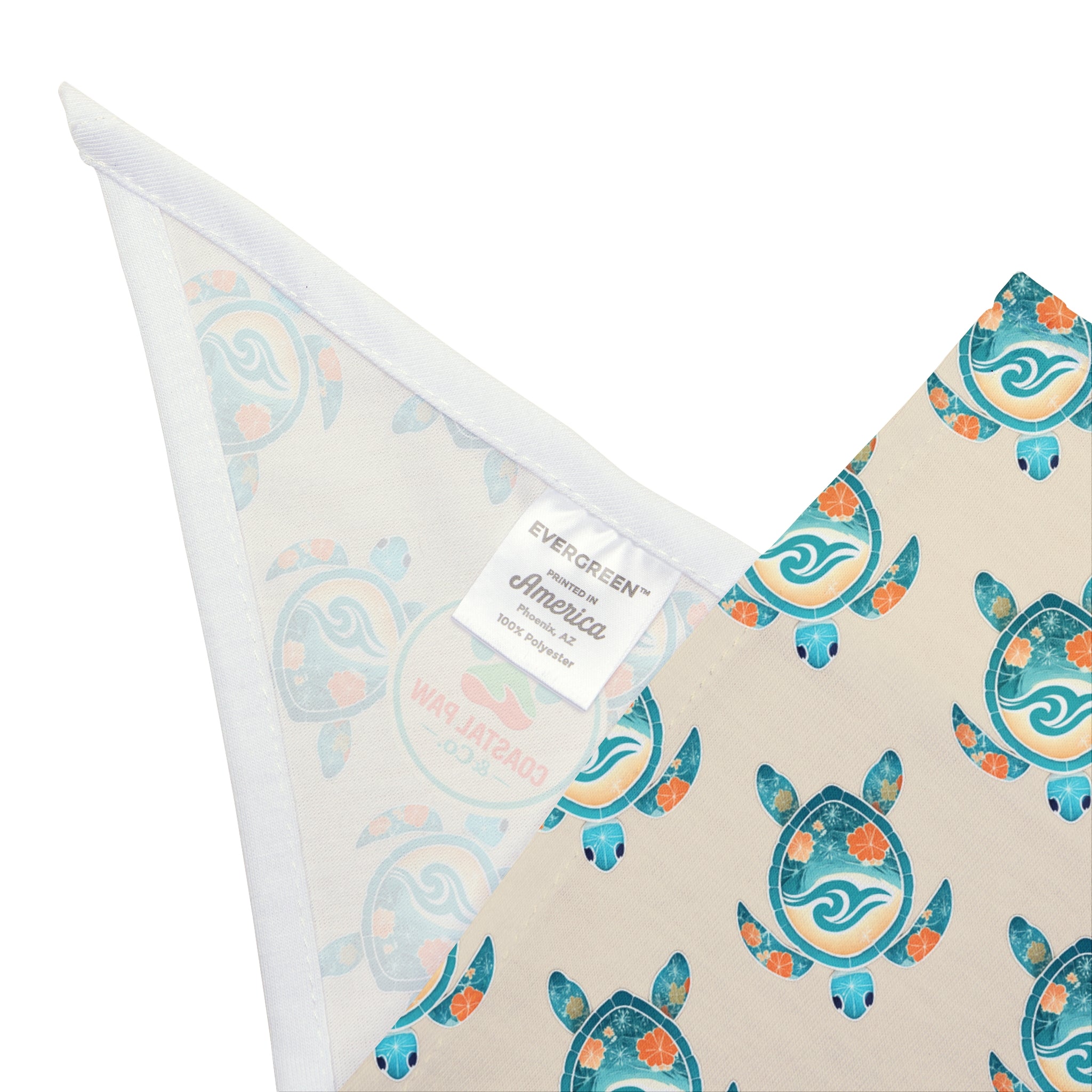 Blue Turtle Pattern Pet Bandana | Cute Sea Turtle Print