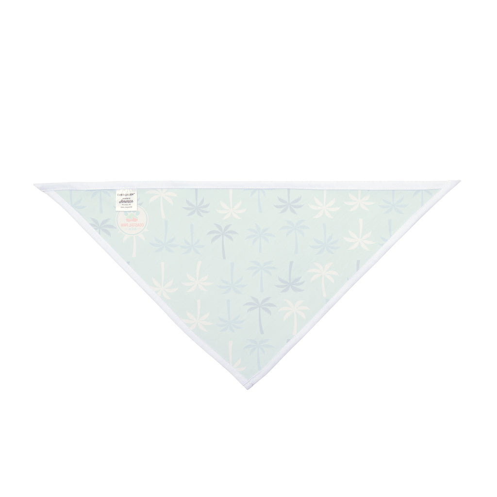 Teal Palm Tree Pattern Pet Bandana | Tropical Dog Bandana
