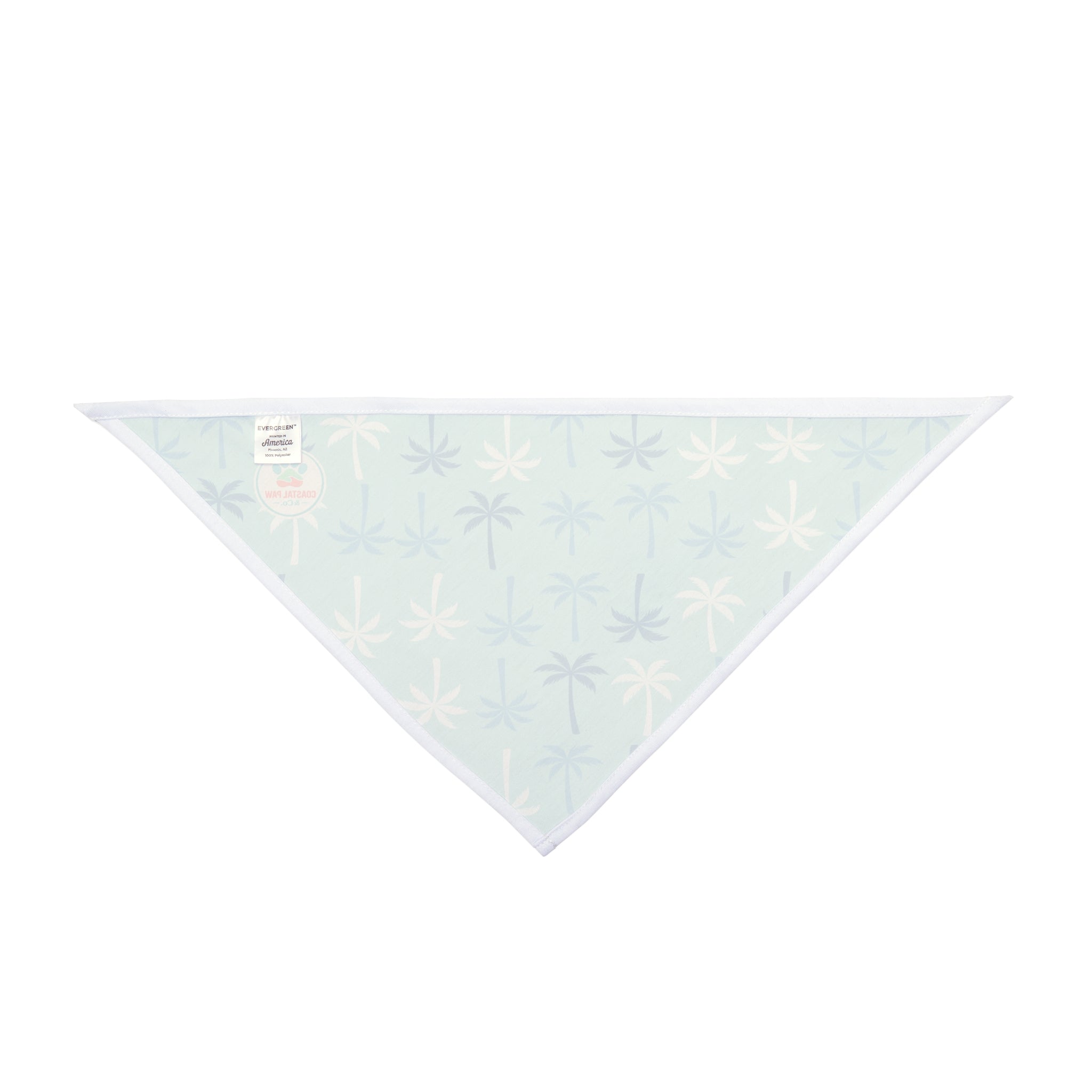Teal Palm Tree Pattern Pet Bandana | Tropical Dog Bandana