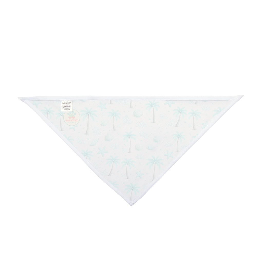 Aqua Palm Tree Pattern Pet Bandana | Tropical Beach Print
