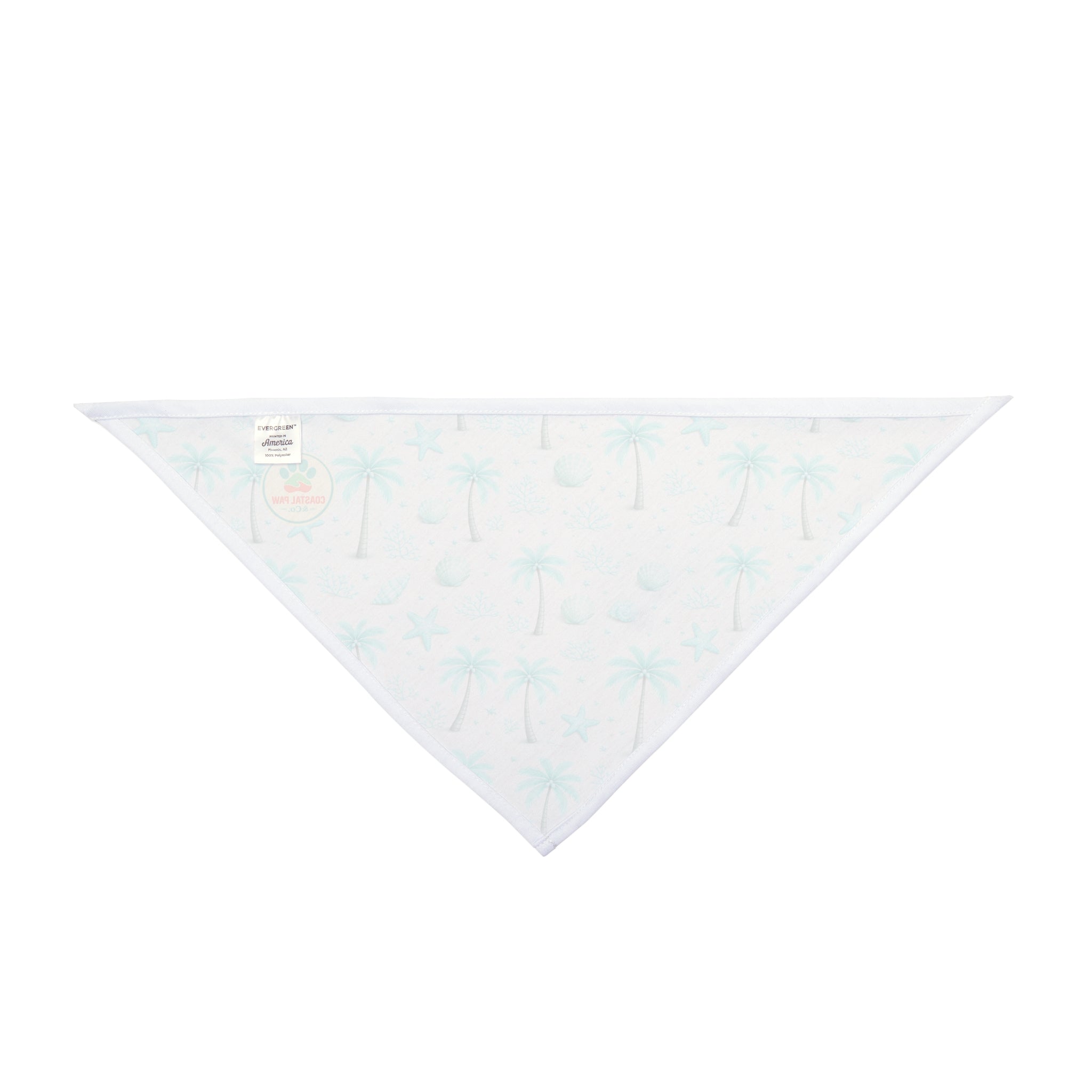 Aqua Palm Tree Pattern Pet Bandana | Tropical Beach Print