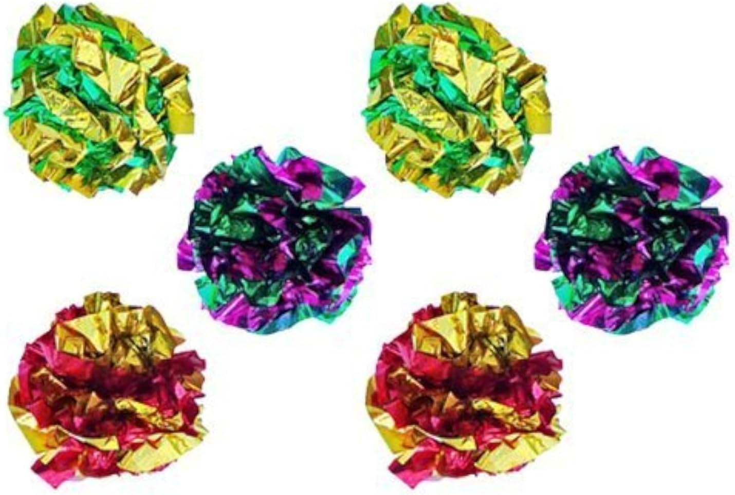 Mylar Crinkle Balls Cat Toys (6 Pack)