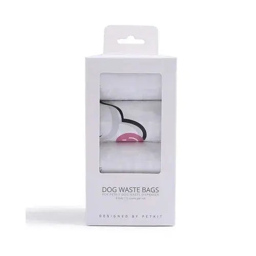White box of Petkit dog waste bags with a visible roll inside, designed for coastal pet care