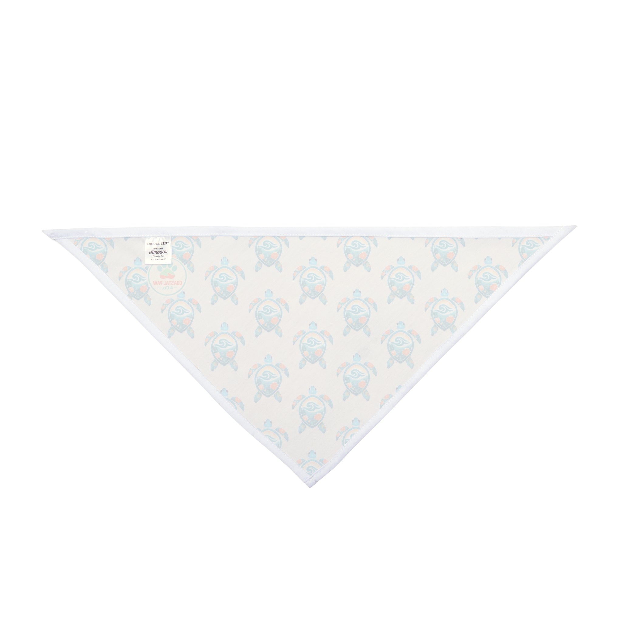 Blue Turtle Pattern Pet Bandana | Cute Sea Turtle Print