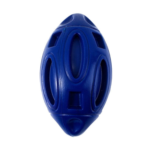 Soft & Durable Rubber Rugby Dog Ball With Squeaker - Coastal Paw & Co