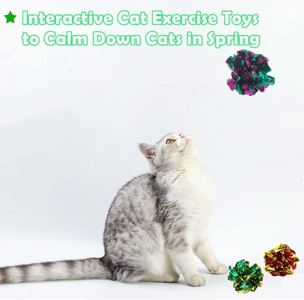 Mylar Crinkle Balls Cat Toys (6 Pack)