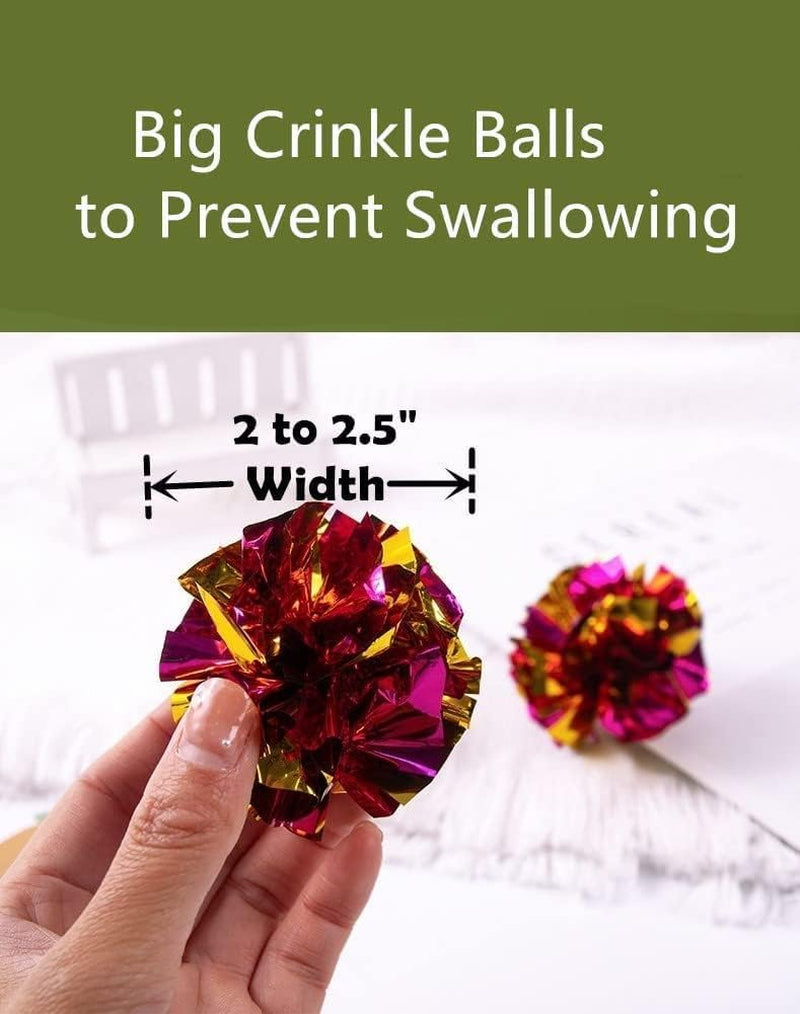 Mylar Crinkle Balls Cat Toys (6 Pack)