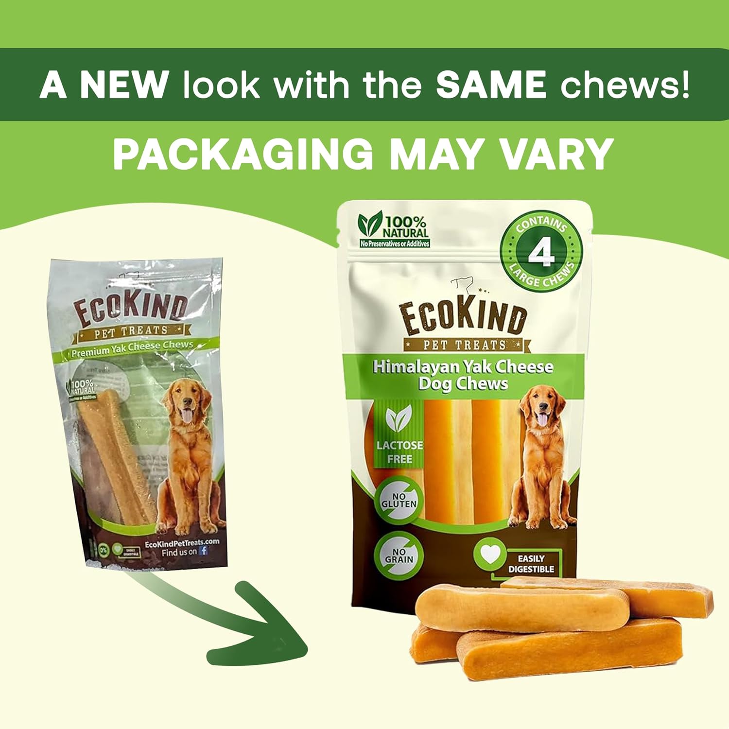 Gold Yak Chews for Medium Dogs (3 Medium Sized Chews) - Coastal Paw & Co