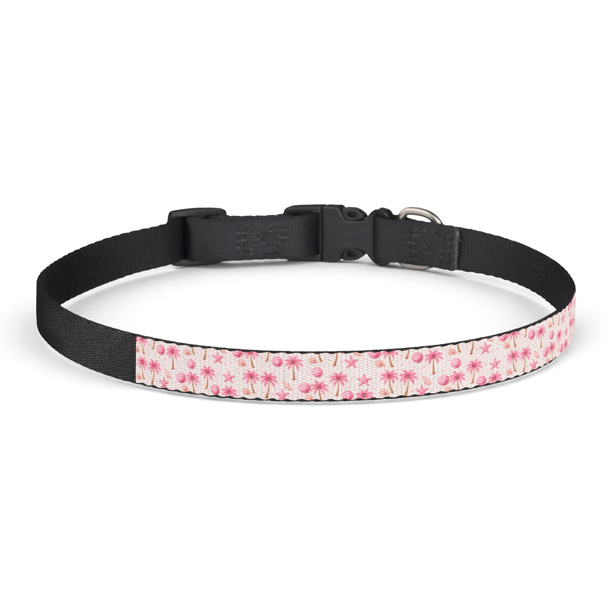 Pink Palm Tree Pattern Clip-on Collar | Pet Collar