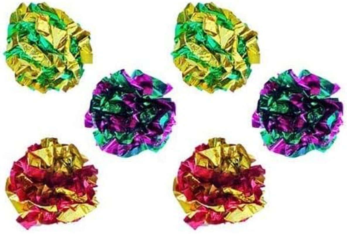 Mylar Crinkle Balls Cat Toys (6 Pack)
