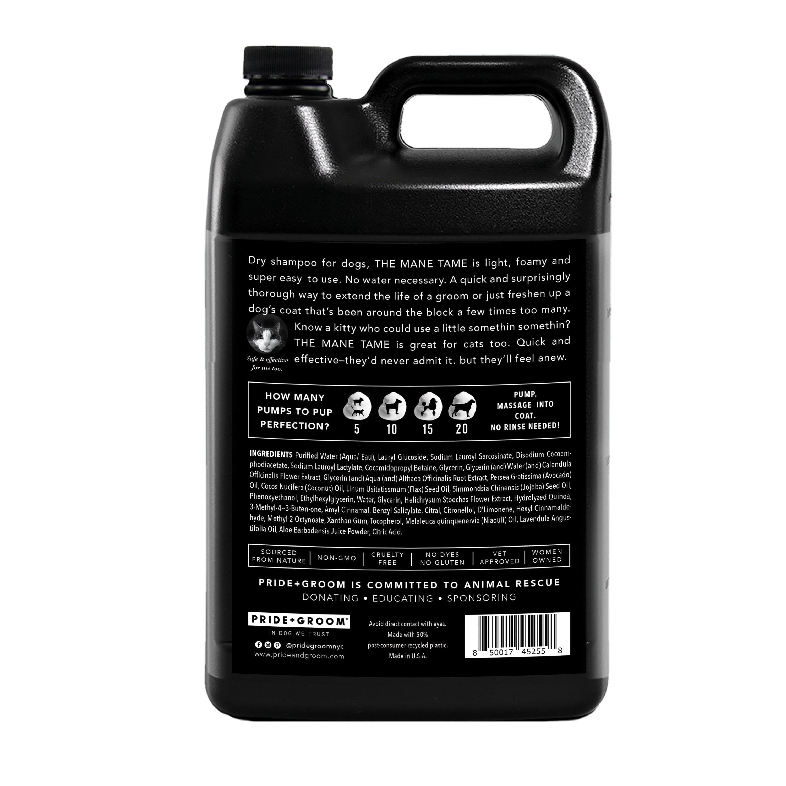 THE MANE TAME Waterless Foaming Dog & Cat Shampoo | No-Rinse, Quick Freshen-Up - Coastal Paw & Co