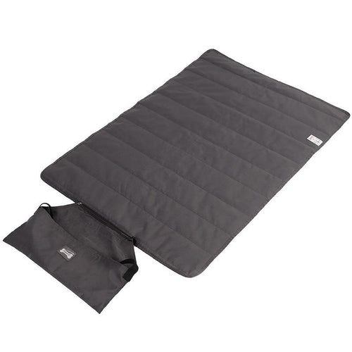 Coastal Paw & Co gray portable pet travel blanket with matching carrying pouch for outdoor use