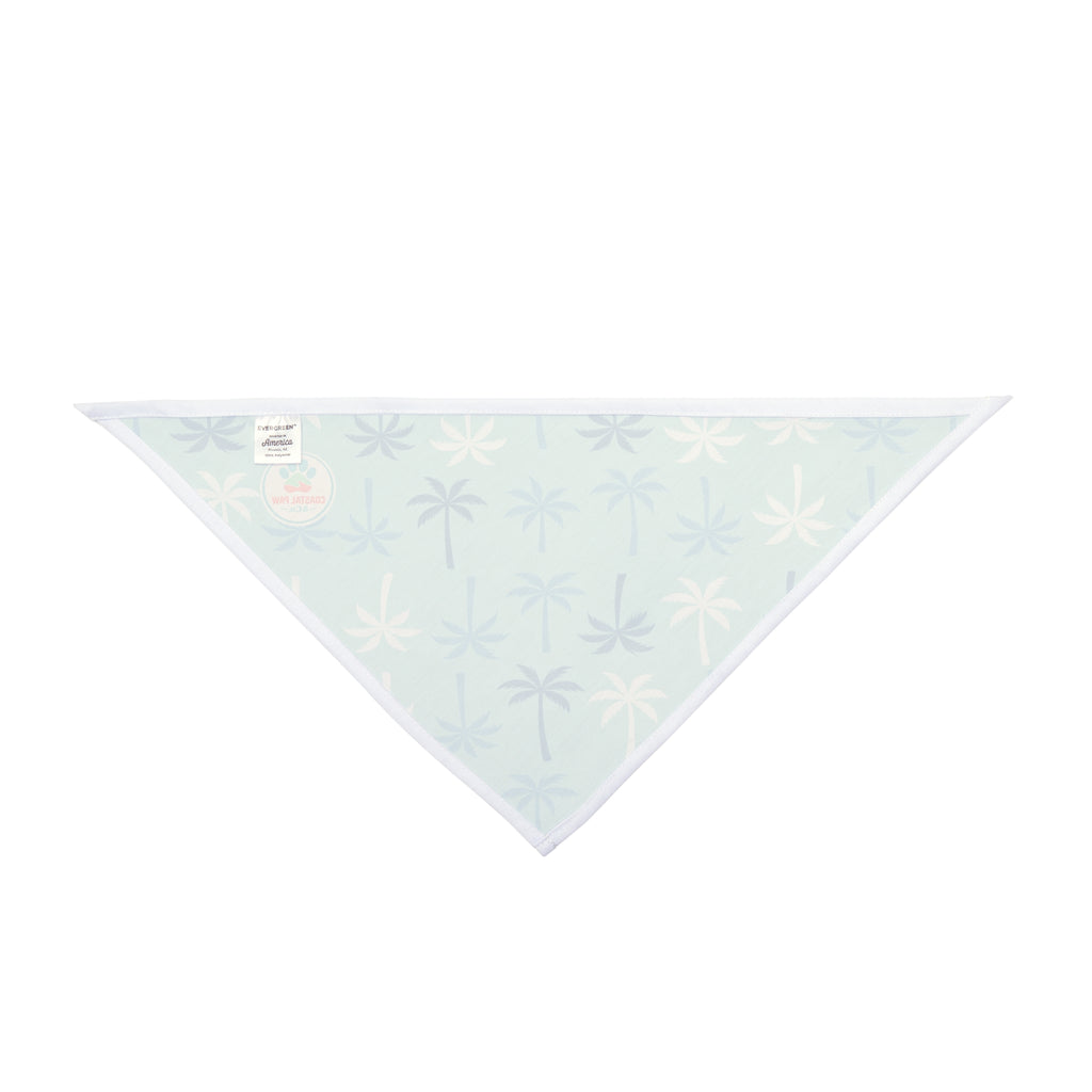 Teal Palm Tree Pattern Pet Bandana | Tropical Dog Bandana