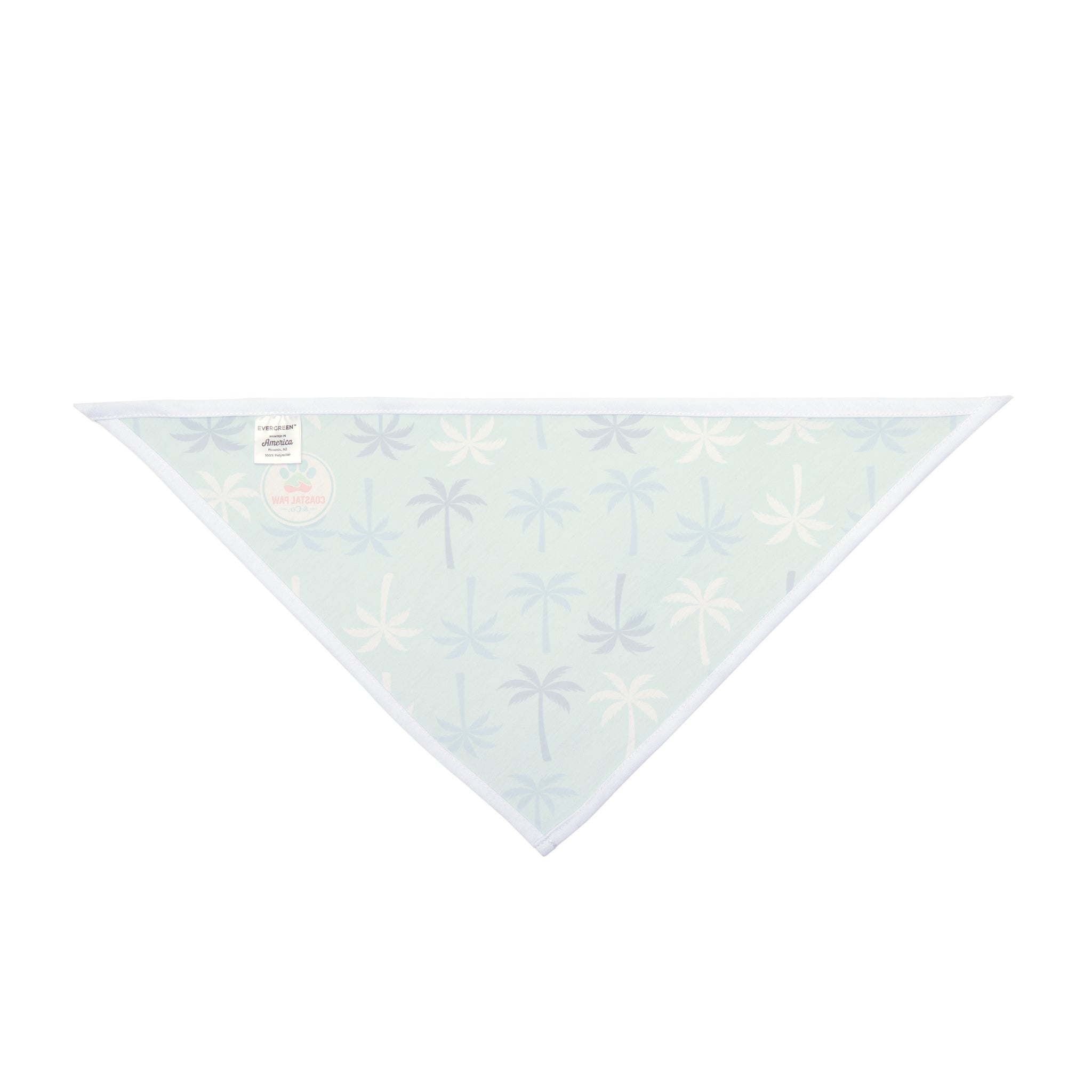 Teal Palm Tree Pattern Pet Bandana | Tropical Dog Bandana