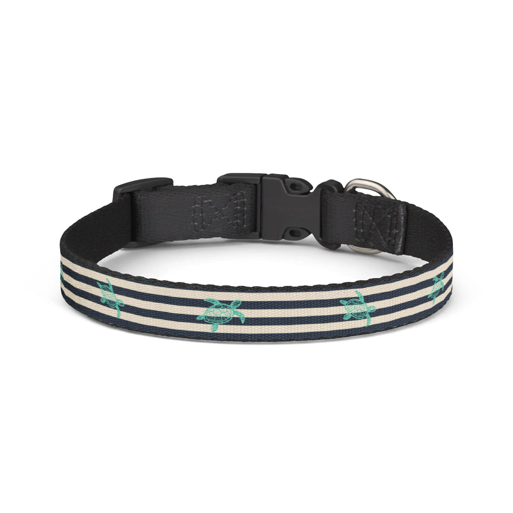 Navy Stripe Clip-on Pet Collar | Adjustable Dog Cat Collar