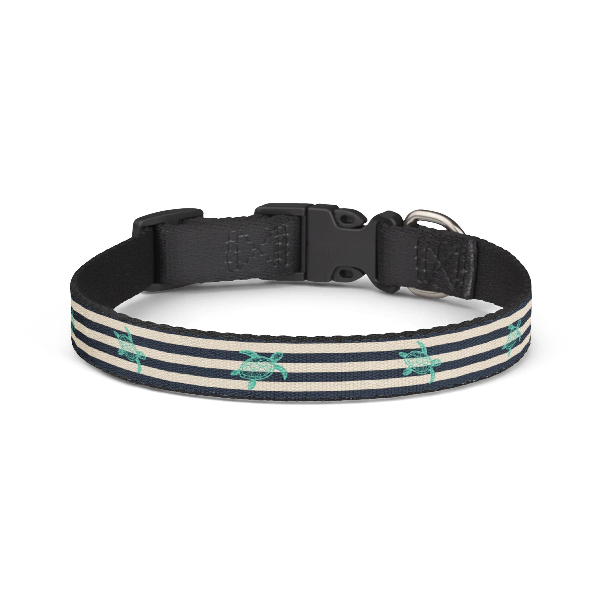 Navy Stripe Clip-on Pet Collar | Adjustable Dog Cat Collar