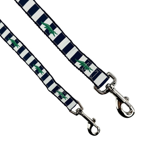 Alligators (Navy) - Dog Leash - Coastal Paw & Co