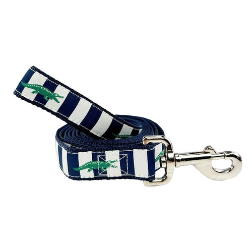 Alligators (Navy) - Dog Leash - Coastal Paw & Co