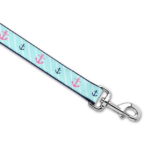 Pink Anchor - Dog Leash - Coastal Paw & Co