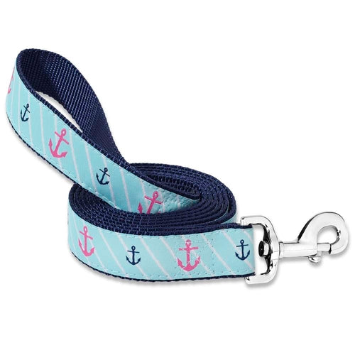 Pink Anchor - Dog Leash - Coastal Paw & Co
