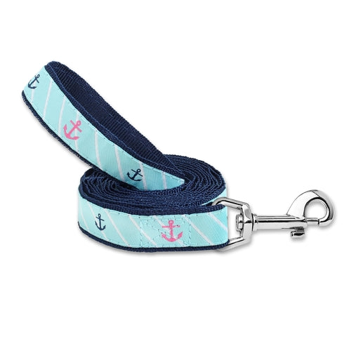 Pink Anchor - Dog Leash - Coastal Paw & Co