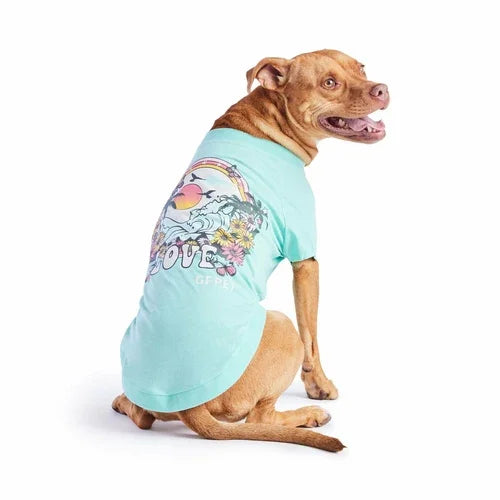 Graphic Aqua Pet Tee Coastal Paw & Co