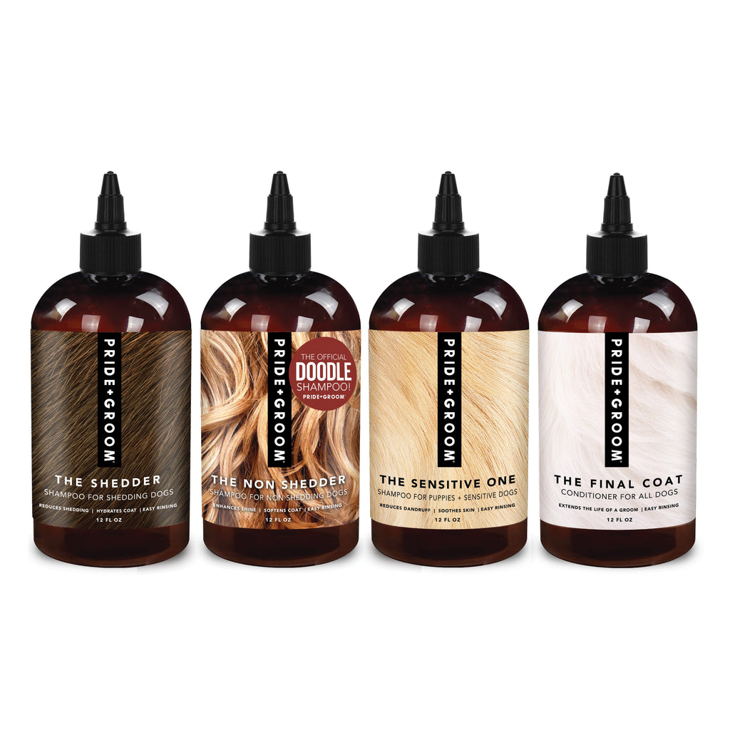 THE WASH SAMPLE PACK — Try PRIDE+GROOM's Best-Selling Dog Shampoos & Conditioner - Coastal Paw & Co