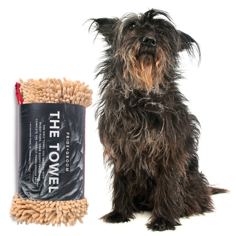 THE TOWEL Microfiber Dog & Cat Drying Towel — Hand Pockets, Odor-Resistant & 7× Water Absorbent - Coastal Paw & Co