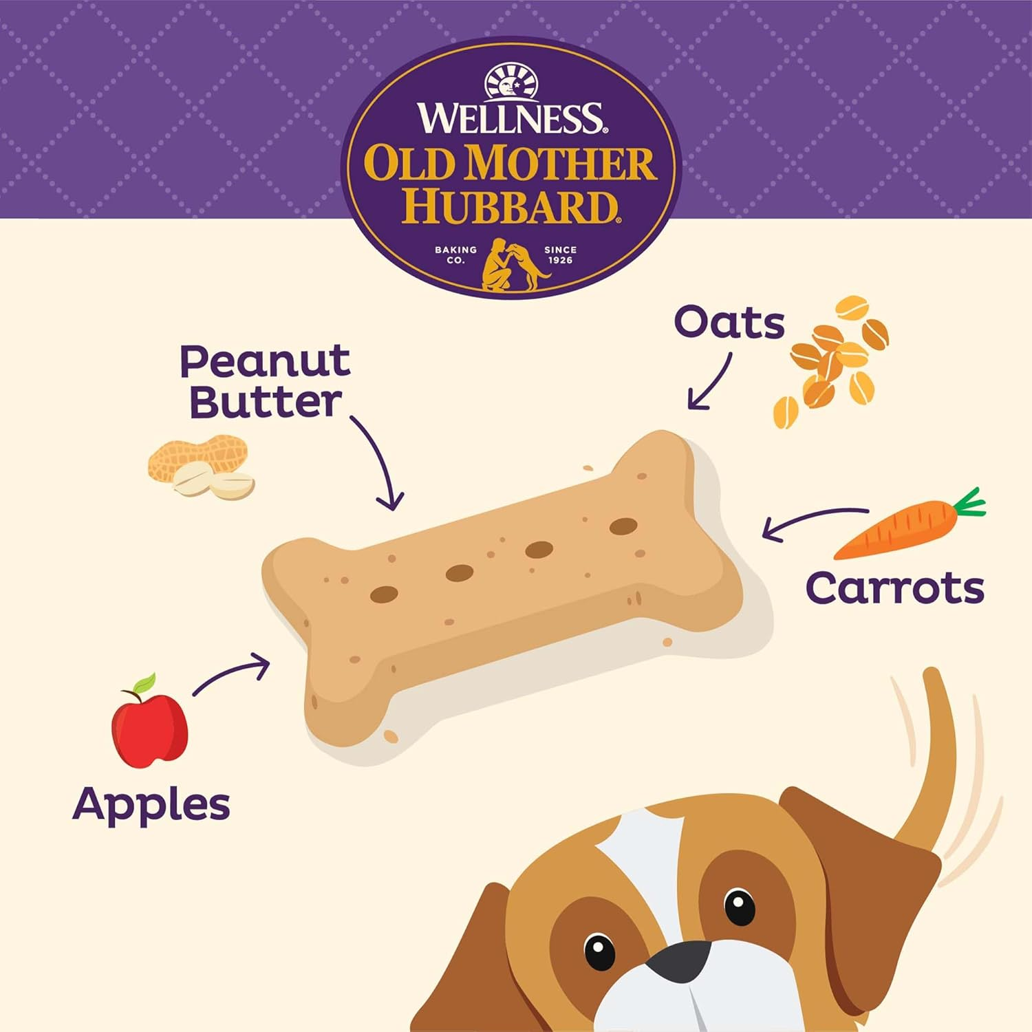 Wellness P-Nuttier Dog Biscuits, Natural, Training Treats, Peanut Butter Flavor, Large Size, (6 Pound Box) - Coastal Paw & Co