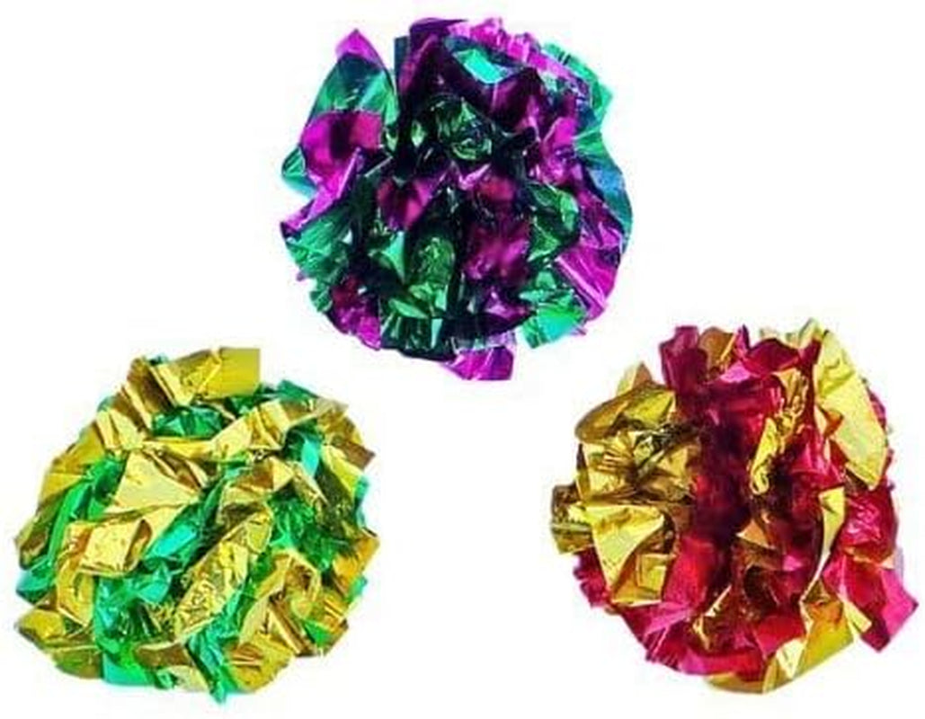 Mylar Crinkle Balls Cat Toys (6 Pack)