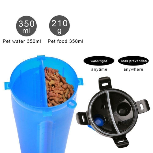 2 in 1 Dog Drinking Water Bottle with Bowl - Coastal Paw & Co