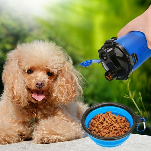 2 in 1 Dog Drinking Water Bottle with Bowl - Coastal Paw & Co